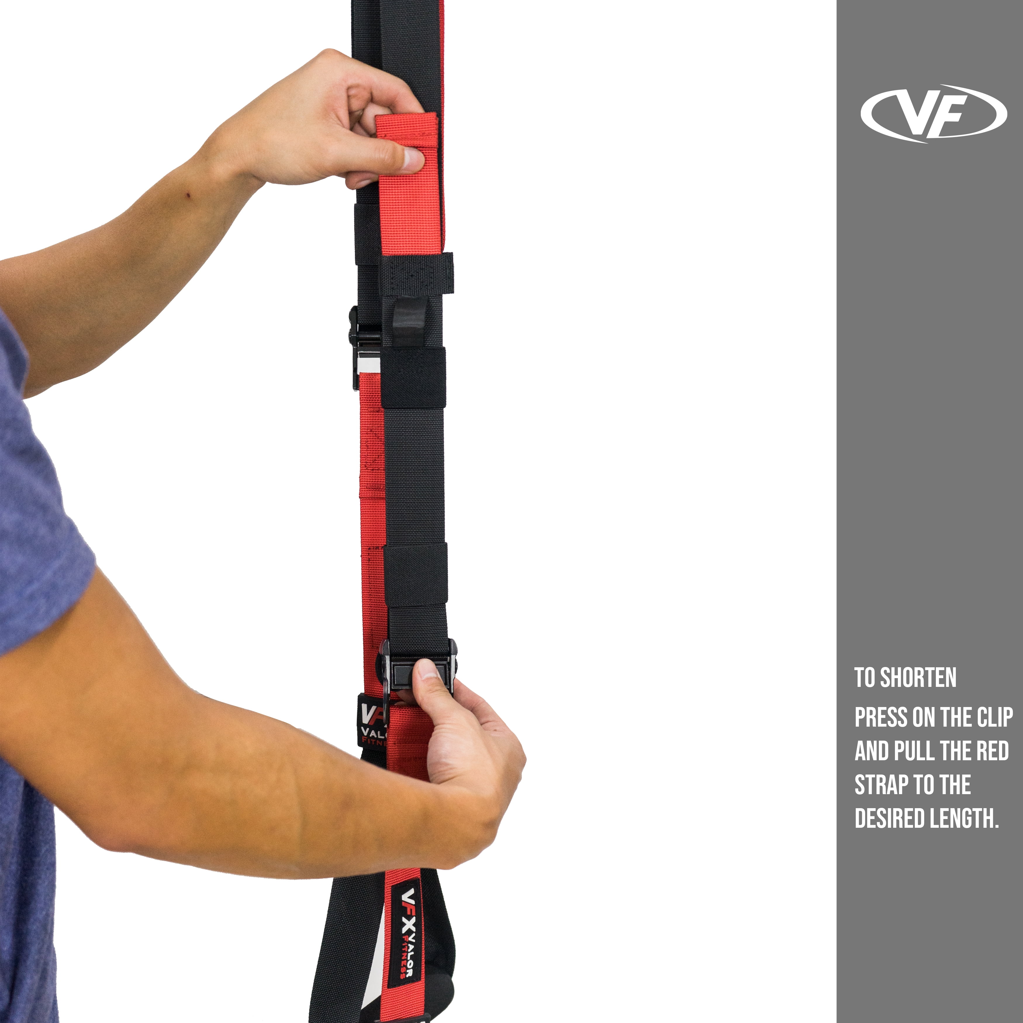Valor Fitness Adjustable Bodyweight Suspension Strength Training Resistance Straps With Storage Bag - Portable VFX Full Body Home Gym Workout