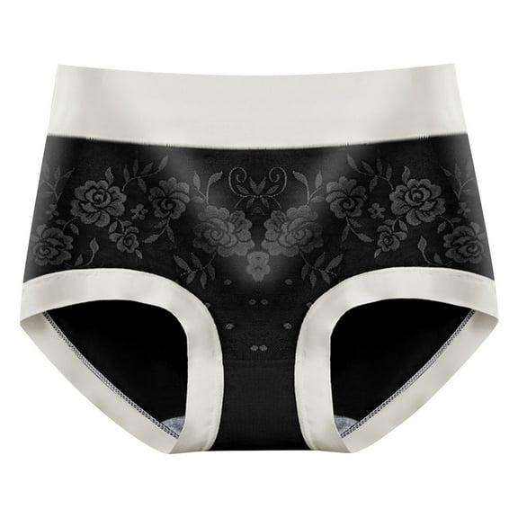 HomeGardon Women Underwear,Cotton Underwear for Women,Women's Fashion Solid Lace Briefs Comfortable Cotton High Waist Underwear Women Panties,L-XXL