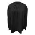 thumbnail image 3 of Long Sleeve High Neck Solid Color Pleated Casual Shirt For Everyday Wear, 3 of 4