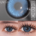 thumbnail image 1 of UYAAI 1 par de lentes de contacto de color para ojos Lentes con dioptrías Lentes de miopía Lentes de contacto verdes Lentes azules Lentes de Halloween, 1 of 5