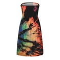 thumbnail image 5 of USSUMA Sundresses for Women Casual Summer Sexy Tube Strapless Smocked Mini Beach Dress Boho Tie-Dye Plus Sun Dresses Sleeveless Off the Shoulder Dress Party Vacation, 5 of 8