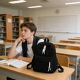 thumbnail image 5 of Trendy Ultralight Backpack with Large Capacity, Waterproof Polyester Material, Ergonomic Design, Multiple Compartments for Travel & Daily Use, 5 of 5
