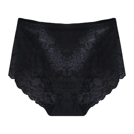 

Women s Plus Size Underwear Ladies Sexy Lace High Waisted Panties - Comfortable Breather Mid-rise Plus Size Lace Panties M-4XL(1-Packs)