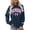 Navy, variant on Embroidered Senior Sweatshirt Class of 2027, Senior Graduation Back to School Gifts Long Sleeve Cute Tops Oversized Pullover Fall Outfits