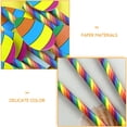 thumbnail image 4 of KAKOWELY 40 pajitas de papel con diseño de huevo de Pascua, colores del arcoíris, para fiestas, suministros para fiestas, 4 of 5