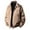 Khaki, variant on Men's Contemporary Leather Jacket with Round Neck and Zipper Pocket, Long Sleeve Versatile Piece for Casual Outfits