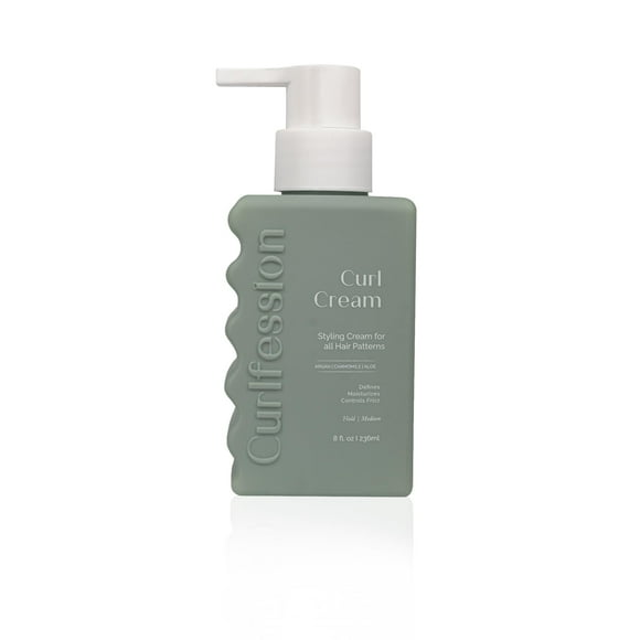 CURLFESSION Crema para rizos para cabello rizado Define e hidrata los rizos y las ondas Controla el encrespamiento - 8 fl. Onz.