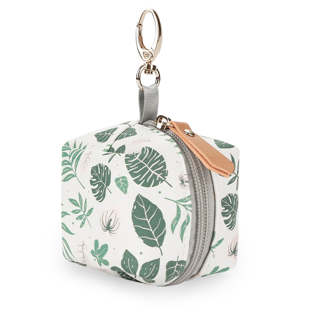 PU Pacifier Holder Case Pacifier Pouch Pacifier Storage Container Toddlers Pacifier Case with Clasp for Stroller Accessory