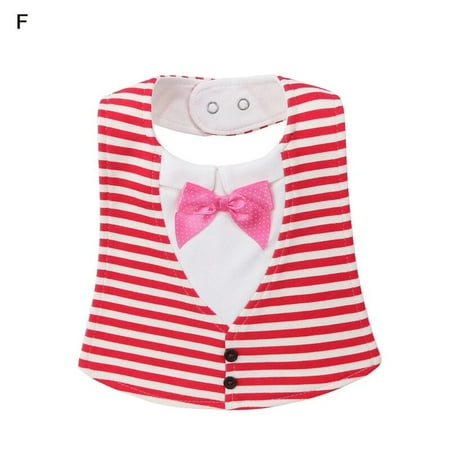 Pure Cotton Baby Bibs Infant Boy Gentleman Bib With Bow Tie Toddler Fashion Burp Cloths Feeding Bibs Boys Saliva Towel F 0-3Yrs