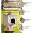 thumbnail image 5 of Outdoor Indoor Dog House,Resin Material Ventilate Waterproof Added to The Bottom,Multi-Functional Pet House for Small to Medium Dog(Grey, Medium), 5 of 13