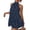 Navy, variant on Women Halter Backless Dress Summer Mini Short Dresses A Line Polka Dot Sundress, L