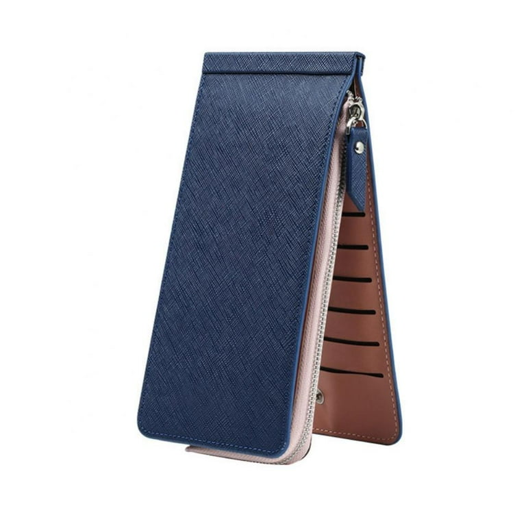 Money Clip Wallet - Womens Wallets Slim Multi-card Slot Card Holder with  Zipper (Muti-color)