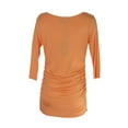 thumbnail image 2 of ANALILI Women's Cowl Neck 3/4 Sleeve Tunic O3684AA17 Sz Medium Orange, 2 of 2