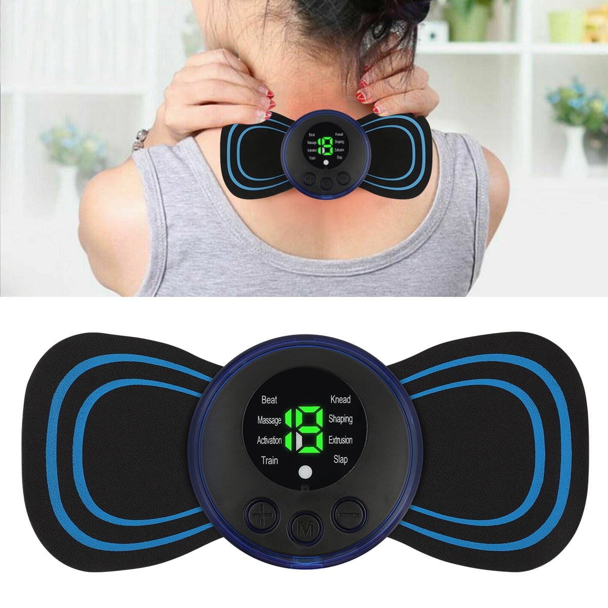  RBX Portable Neck Massager Electric Neck Massager, Electric  Pulse Neck Massager for Pain Relief TENS Massager : Health & Household