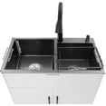thumbnail image 4 of Laundry Sink Cabinet with Stainless Steel Sink and Pull-Down Faucet,Utility Sink Large Utility Sink Cabinet for Laundry/Utility Room, 4 of 8