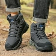 thumbnail image 6 of Mens Outdoor Hiking Boots Winter Fur Lined Warm Snow Boots Waterproof Anti-slip Lightweight Camping Boots Gray 9.5 US, 6 of 7
