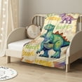 thumbnail image 2 of WERPE  Dinosaur Custom Name Custom Blankets for Girls Boys Adults Blanket Gifts for Birthday Christmas Valentines Day Memorial Day"for Toddler/Pets White, 2 of 6
