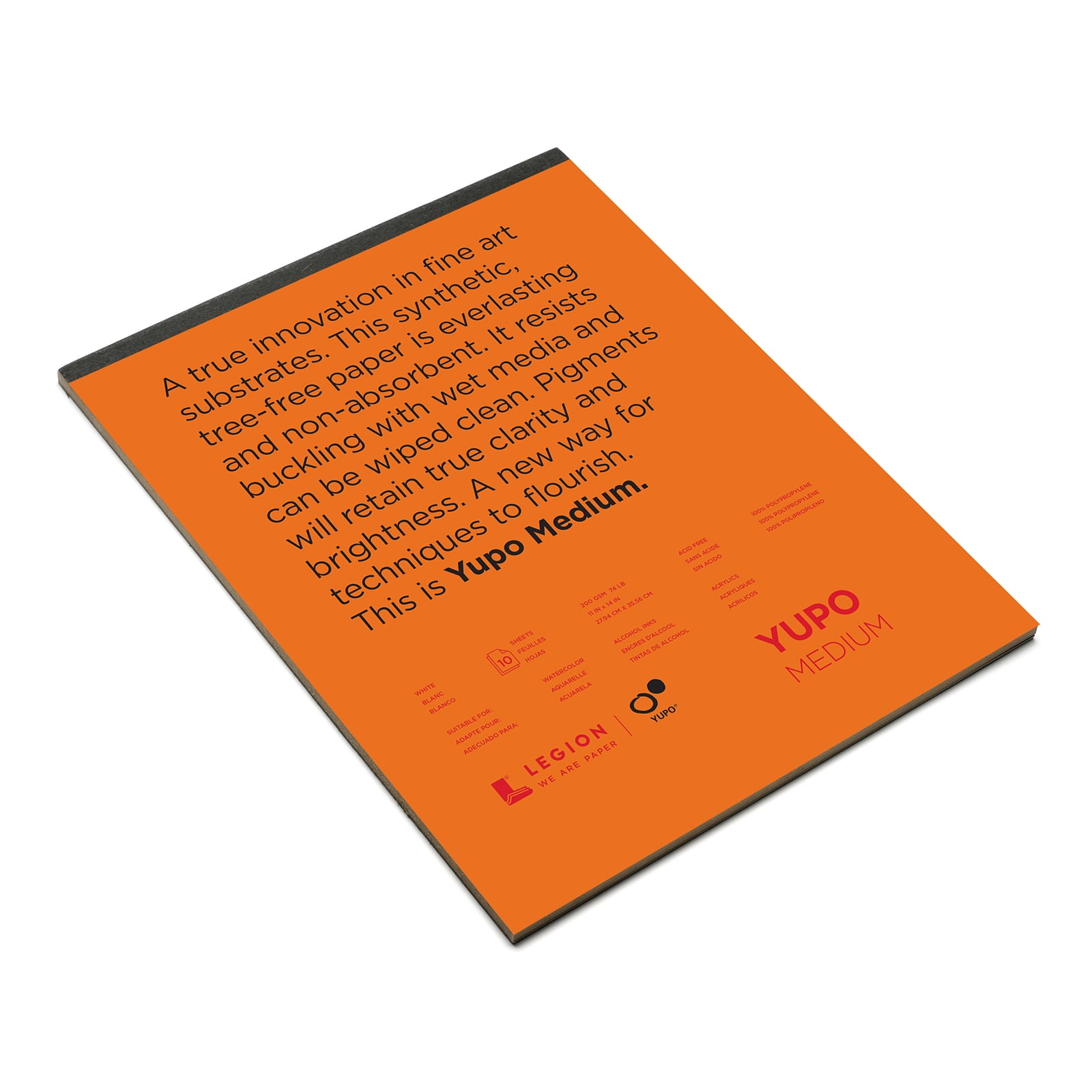 Legion Paper Yupo Medium Watercolor Pad, 11" x 14", 10 Sheets/Pad