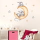 thumbnail image 3 of Un conjunto de conejos en la luna, nubes, estrellas, pegatinas de pared decorativas., 3 of 5