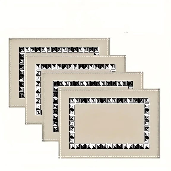 Table Mat Pattern Kitchen Dining Table Placemat Heat Resist Linen Tableware Pads Mats Placemat(Style 4)