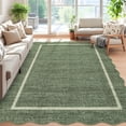thumbnail image 5 of Scalloped Edge Area Rug – Non-Slip, Machine Washable Low Pile Indoor Carpet, Modern Farmhouse Floor Mat for Living Room, Bedroom, Nursery, Dining Room, Office, 5 of 12