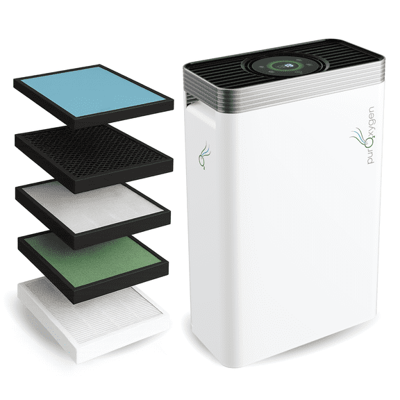 PURO²XYGEN P500 HEPA Home Air Purifier with Filter for Dust, Dander, Smoke - Up to 550 sqft Large Room