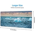 thumbnail image 3 of Natural Sea Glacier Melting Gaming Mouse Pad Large Mouse Pad (31.5x11.8 Inch) Non-Slip Rubber Base Large Desk Mat Desk Protector for Home Office Gaming Work, 3 of 6
