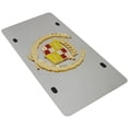 thumbnail image 3 of Cadillac Classic Logo License Plate (Gold on Chrome), 3 of 3