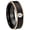 Black And Rose Gold Step Edge, variant on Army Sergeant Major 8MM Step Edge Brush Black Tungsten Men Ring