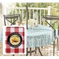 thumbnail image 3 of Newbridge Hotel Buffalo Check Indoor/Outdoor Fabric Tablecloth, Buffalo Plaid Restaurant, Hotel Quality - Water Repellent, Stain Resistant Tablecloth, 70" Round Zipper Umbrella Tab, 3 of 3
