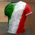 thumbnail image 2 of ZHOGXU Father's Day Mens T Shirt Summer Short Sleeve Round Neck Color Block Breathable Comfortable Fashion Top For Casual Daily Wear,Green,S, 2 of 4