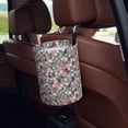 thumbnail image 5 of Wukai Daisies Flowers Print Car Trash Can - Easy to Clean Hanging Garbage Bin - Removable Liner - Leak-Car Garbage Can - Waterproof Trash Can for Car and SUV, 5 of 7