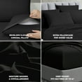 thumbnail image 3 of Swift Home 6-Piece Soft Lightweight Black Microfiber Sheet Set with Extra Pillowcases, Queen, 3 of 6
