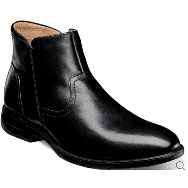 Florsheim - Florsheim Westside Plain Toe Side Zip Boot Black Leather ...