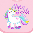 thumbnail image 4 of Inktastic Big Sis unicorn Girls Baby Bib, 4 of 4