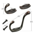 thumbnail image 4 of Rok Hardware Heavy Duty Dual Coat Hook, 3-1/2", Oil-Rubbed Bronze, 10 Pack ROKCH101ORB, 4 of 4