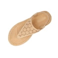 thumbnail image 3 of Abtuhar Women's Slippers Solid Color Round Toe Flop Flat Bottom Summer Shoes, 3 of 5