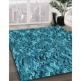 thumbnail image 3 of Ahgly Company Machine Washable Indoor Round Transitional Teal Green Area Rugs, 8' Round, 3 of 7