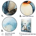 thumbnail image 3 of Designart "Elegance Amidst The Antarctic Penguins III" Penguin Floater Framed Wall Art Living Room, 3 of 5