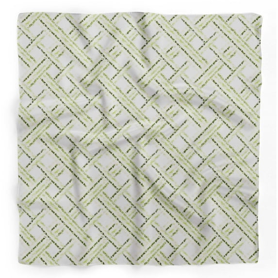 Bimba Green Boxes Tie-Dye Pure Silk Printed Head Bandanas Summer Neck Wrap Scarf 40 x 40 Inches