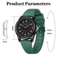 thumbnail image 2 of Women's Quartz Watch Elegant Large Dial with 12/24-Hour Display Soft Silicone Strap Women Waterproof Watches Gift for Woman, 2 of 3