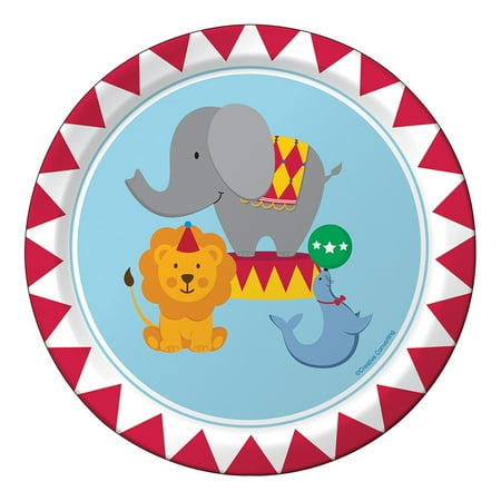 Circus Time 7" Cake Plates (8 Count)