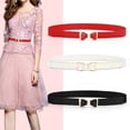 thumbnail image 3 of 3 Pieces Thin Women's Waist Belts, Thin Elastic Bow Belts for Dresses, 3 Colors, 68*3cm, 3 of 5