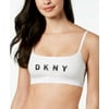 DKNY Women Logo Seamless Wire-free Scoop Bralette White Ivory Size M