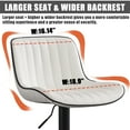 thumbnail image 6 of YOUNIKE Modern Bar Stools Set of 2 PU Leather Soft Cushion Adjustable Swivel Counter Stools Pub Chairs, White, 6 of 10