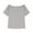Gray, variant on Luxalzxs Off The Shoulder Tops for Women Short Sleeve Boat Neck Loose Fit Casual Going Out Tops Summer Solid Color Comfy Basic Top One Shoulder Shirts