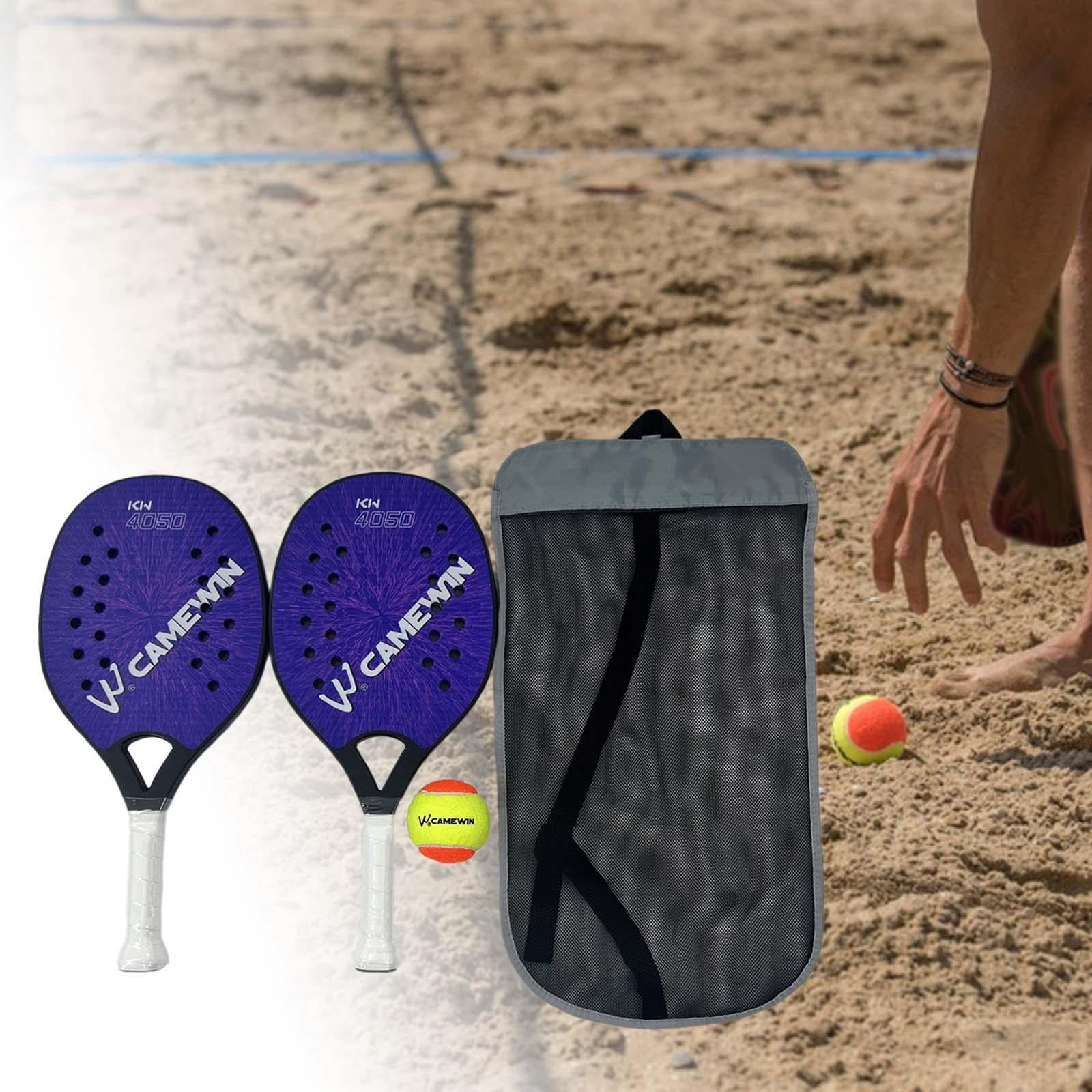 QccHieUs 1 Pair Beach Tennis Rackets Beach Tennis Paddles for Child Portable Beach Tennis Blue