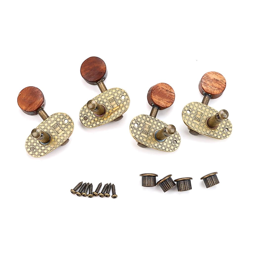 CEORPER 2L2R Guitar Tuning Keys Tuners Machine Head 6 String Bronze Plated Single Hole Tuning Pegs for Classical Acoustic Guitar