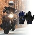 thumbnail image 2 of Unique Bargains 1 Pair Motorcycle Winter Warm Touchscreen Driving Gloves XXL Black Blue Polar Fleece, 2 of 6