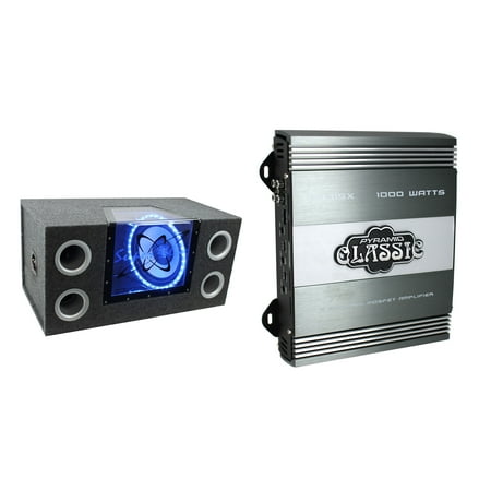- PYRAMID 12 Inch 1200W Car Audio Sub Box Subwoofer Bandpass Subs & 2 Ohm Amp